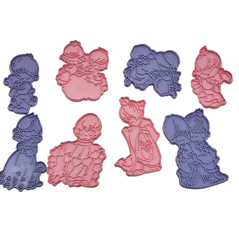 90's Wilton Precious Moments 8-Piece Cookie Cutter Set Dishwasher-Safe In Box
